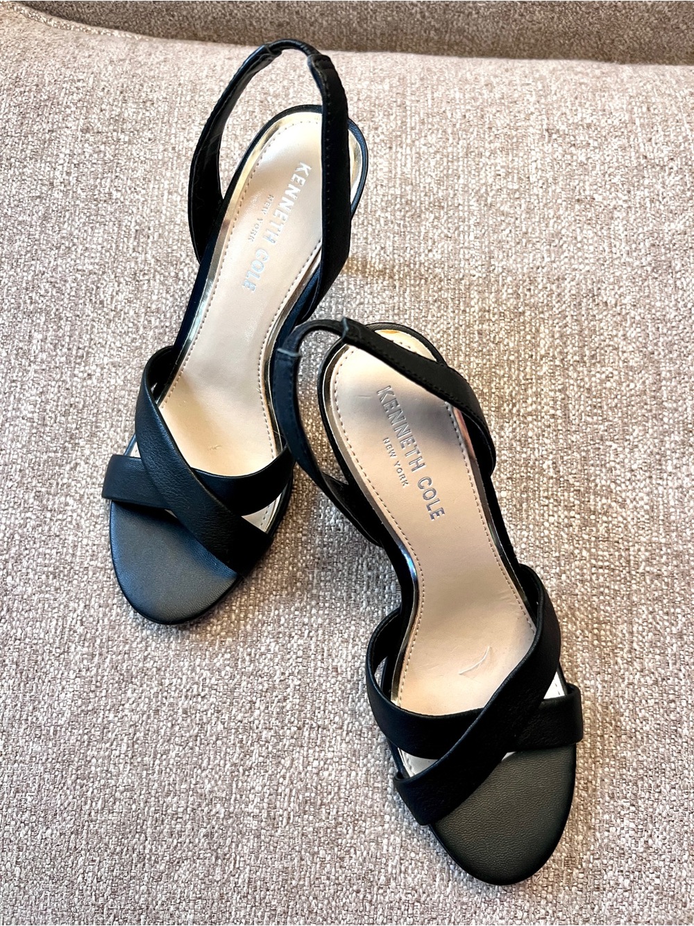 Kenneth Cole New York Black Slingback Sandals